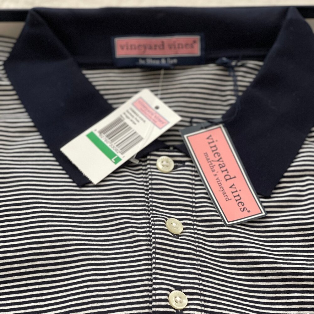 Vineyard Vines Striped Polo Shirt - Picture 2 of 9